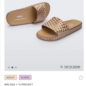 Melissa x Y Project Gold Textured Slides